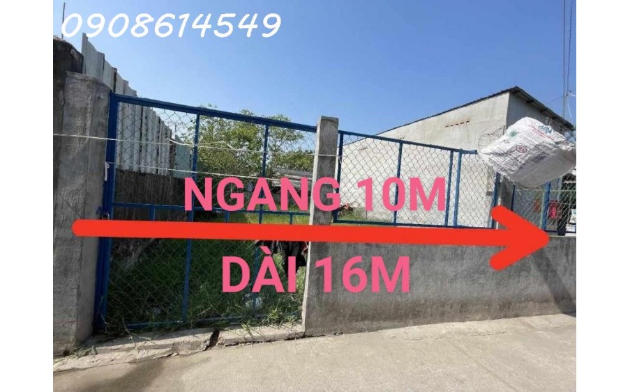 Đất Nền Đẹp NGANG 10M Hẻm 6M Sát Thị Trấn Hóc Môn Sổ Hồng Riêng Full Thổ Cư 160m2